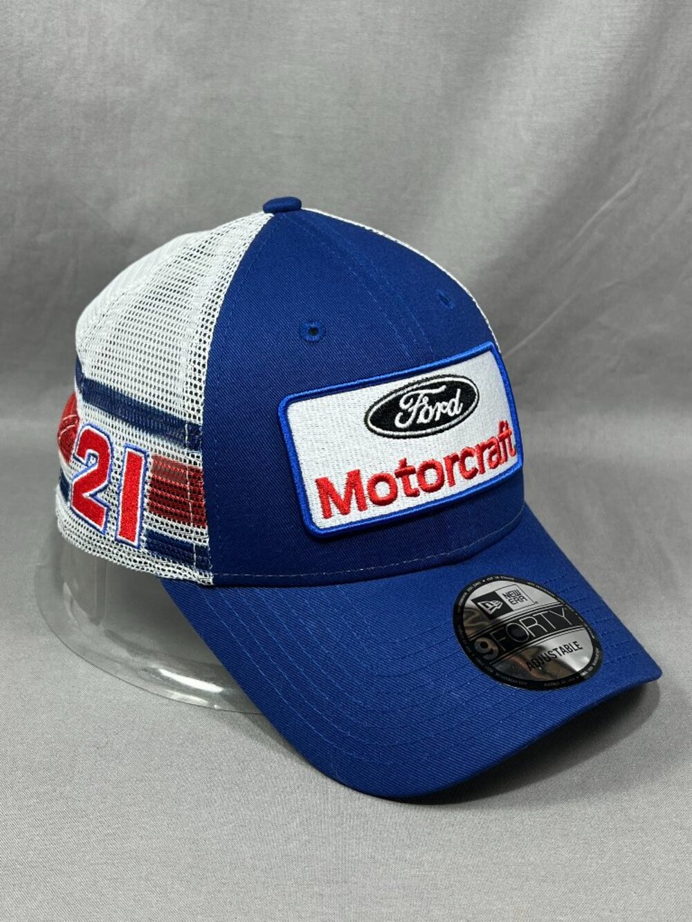 Ford Motorcraft Ryan Blaney 21 New Era Snapback Hat NASCAR Racing Trucker Mens